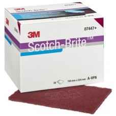 3M-07447 Scotch-Brite Reusable Rust Proof  Fine Aluminum Oxide 6 " x 9 " Hand Pad, Superior Alternative to Steel Wool, Wire Brushes, Sandpaper, other Non-Woven Products for Cleaning or Finishing,  $21.76 - 20 Per Box
