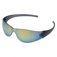 CRS - BK - 118  Crews, Strong, Lightweight,  Single Lens Blue Mirror Safety Glasses with Non-slip Soft Temples, Integral Side Shields, and Exclusive Duramass Scratch Resistant Lens Coating,$33.12 - per dozen 
